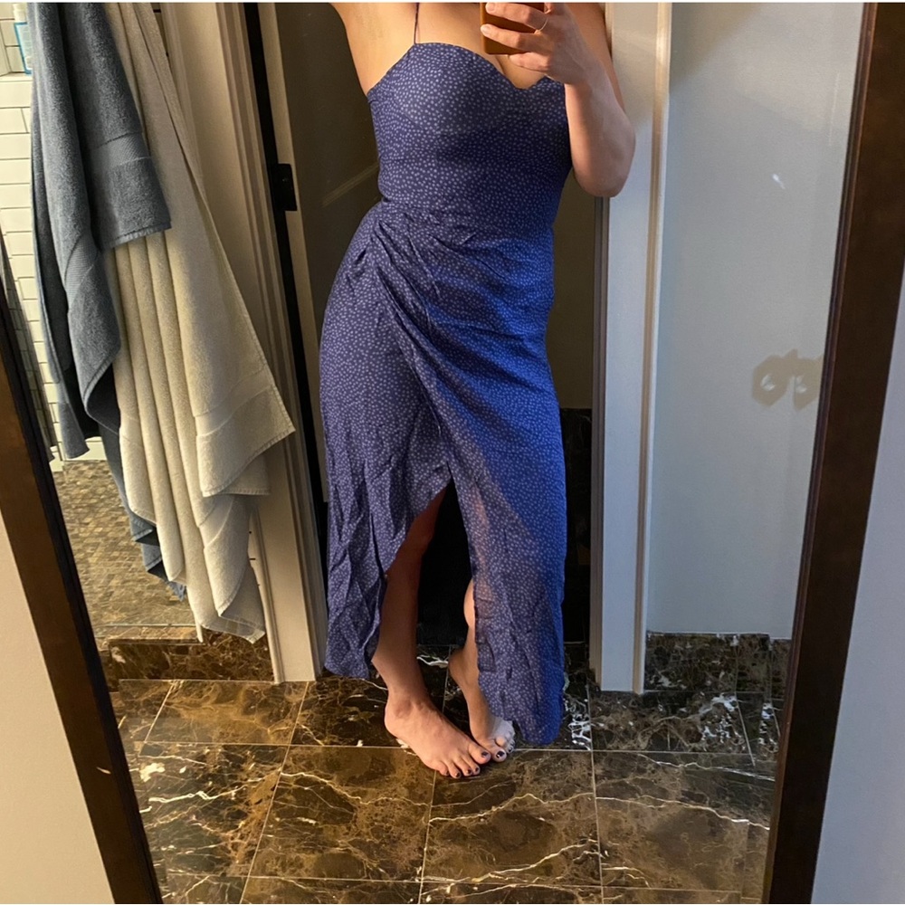 Reformation Kourtney Tie Strapless Dress - size 12